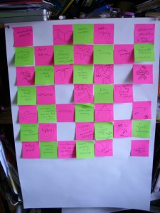 mini quilt at post-it stage