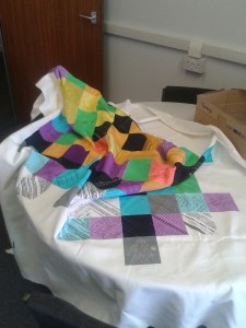 The Patchwork printed onto fabric