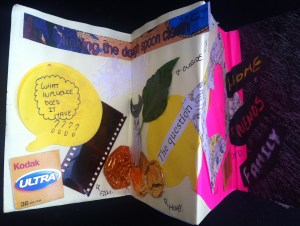 Figure 4 Collage made referring to content of lecture (A4 folded paper) (Geography student, male)