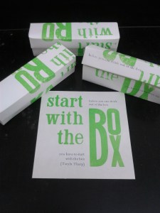 Start With The Box Academic Mantra Card