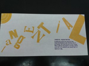 Tangential Procrastination