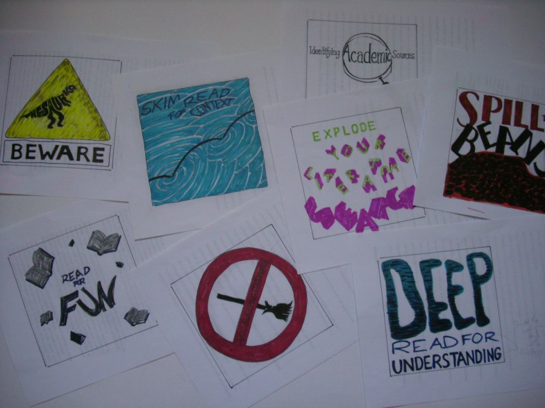 Some initial sketches for the Writing by Pictures blog